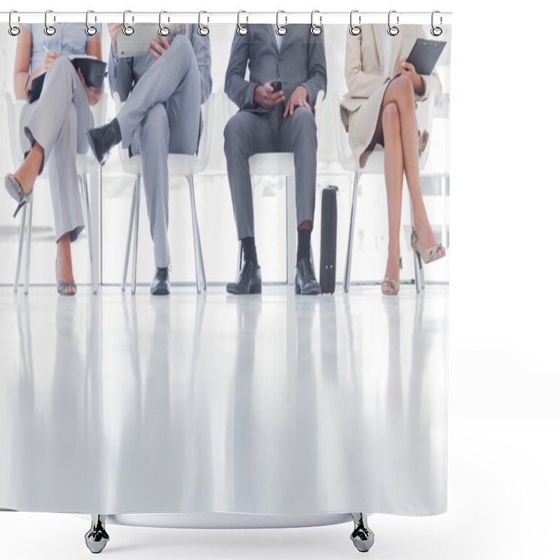 Personality  Group Of Business Waiting Shower Curtains