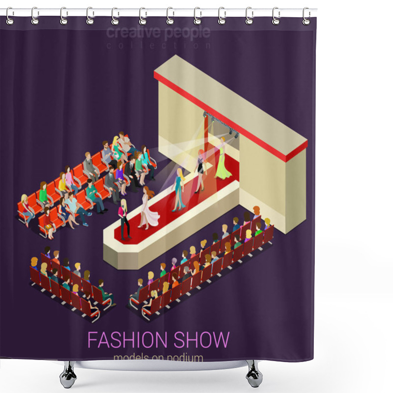 Personality  Fashion Show Podium Defile Shower Curtains