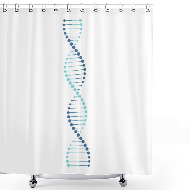 Personality  DNA Icon Symbol Flat Style Shower Curtains