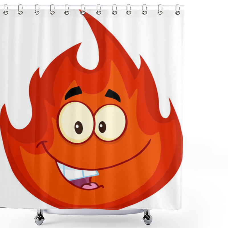 Personality  Happy Fire Cartoon Shower Curtains