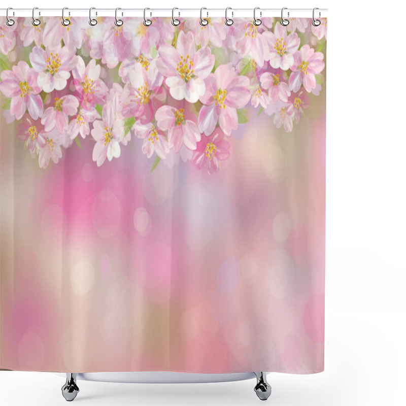 Personality  Blossoming Sakura Tree Shower Curtains