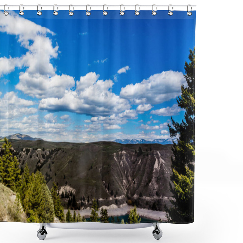 Personality  Flathead River Leading To Kerr Dam. Polson, Montana, United States Shower Curtains