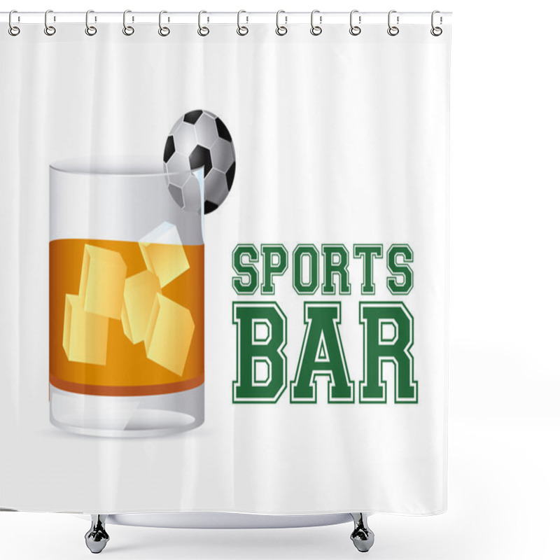 Personality  Sports Bar Shower Curtains