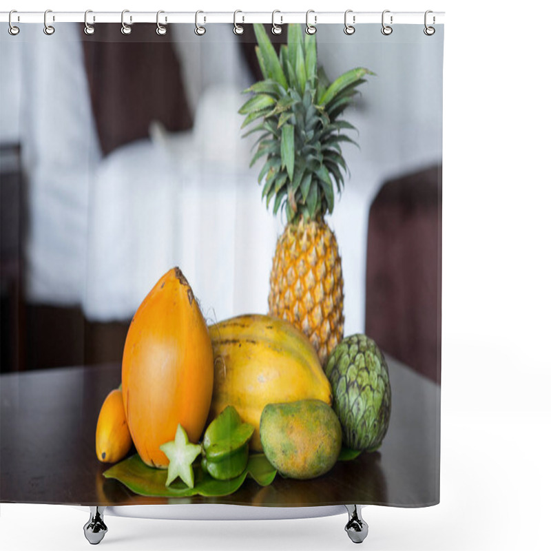 Personality  Tropical Fruits Composition Shower Curtains