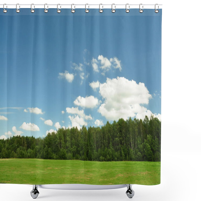 Personality  Green Glade At The Wood Shower Curtains