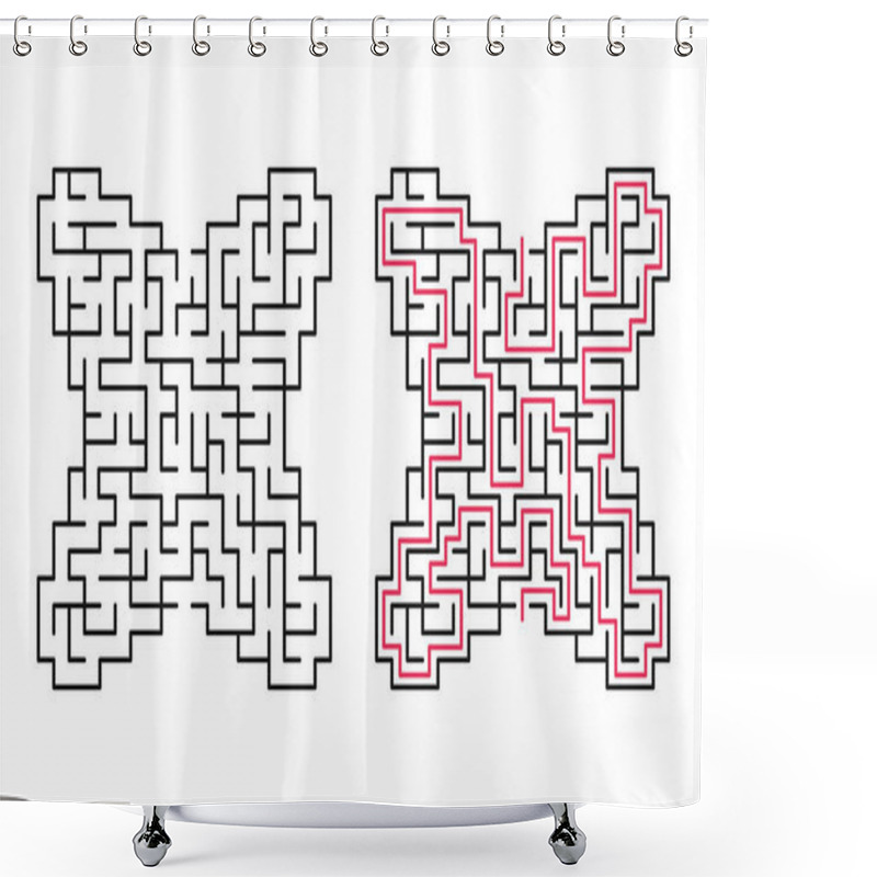 Personality  Vector Labyrinth 142. Shower Curtains