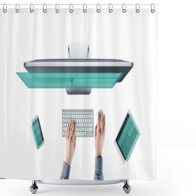 Personality  Web Designer Working Shower Curtains