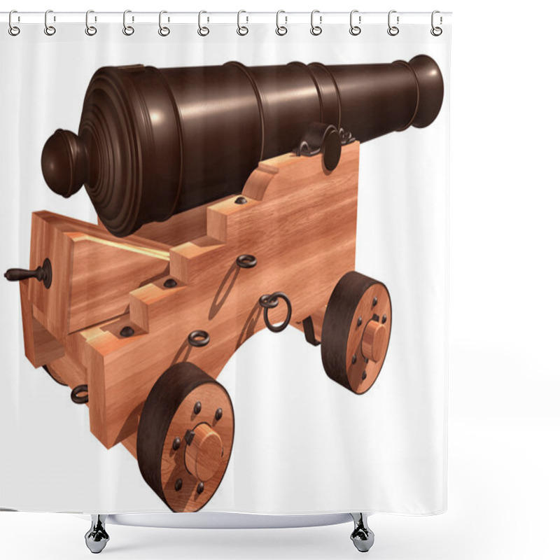 Personality  Ships Cannon Shower Curtains