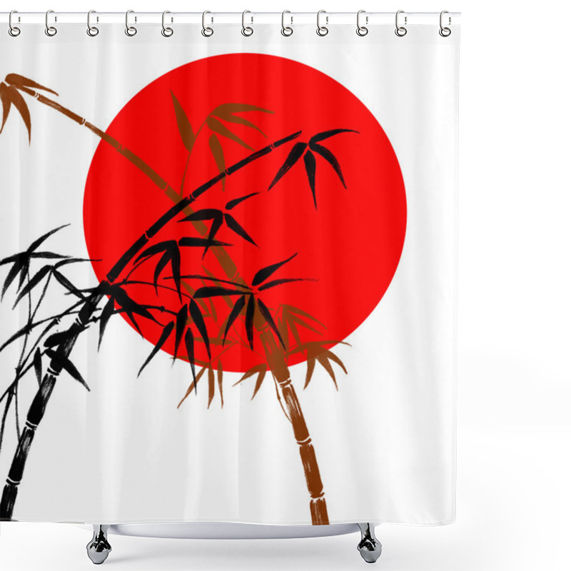 Personality  Bamboo Branches Shower Curtains