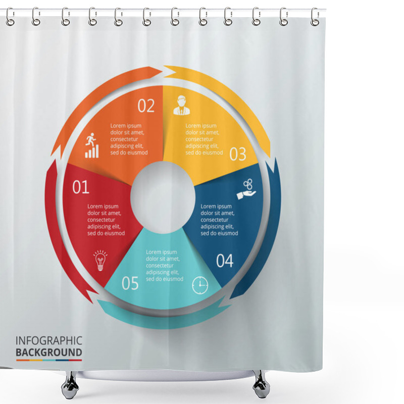 Personality  Vector Circle Infographic. Shower Curtains