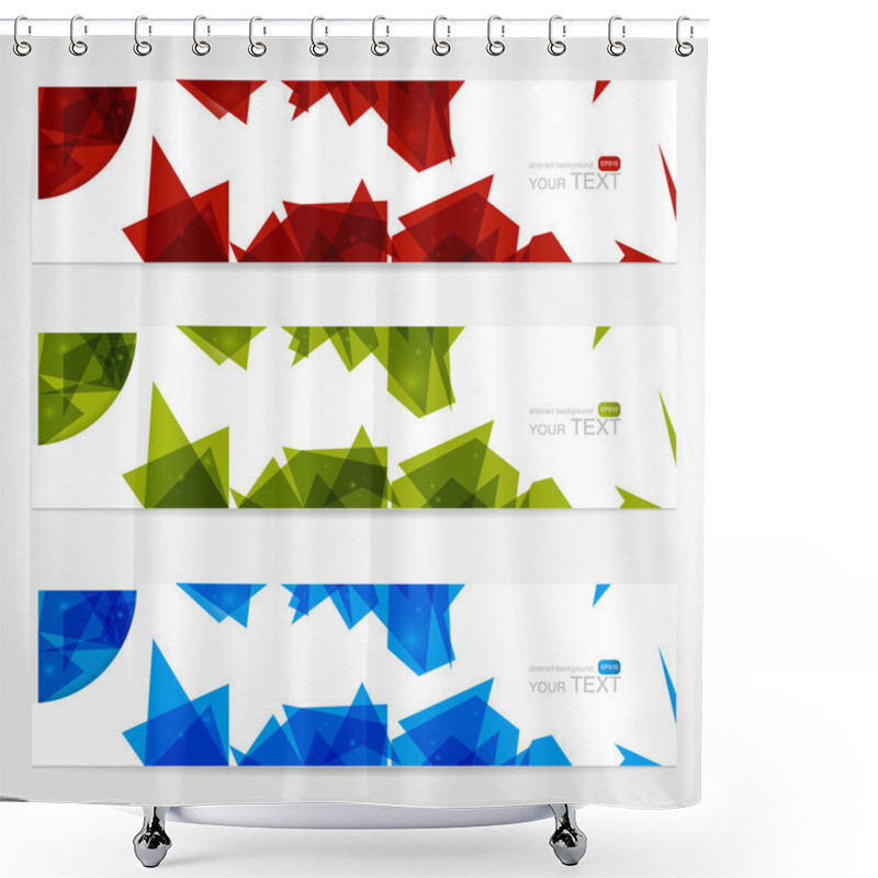 Personality  Website Banner Set With Place For Your Text Shower Curtains