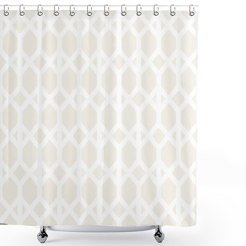 Personality  Vector Seamless Pattern. Abstract Geometric Background Design. Stylish Lattice Texture Shower Curtains