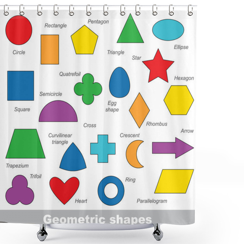 Personality  Geometric Shapes Set. Shower Curtains