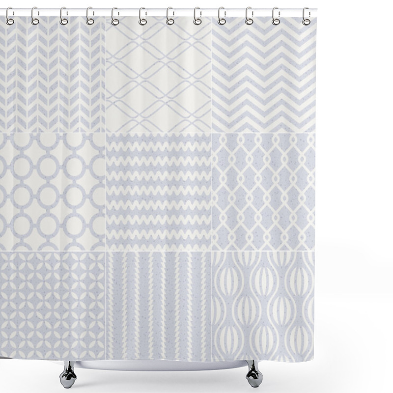 Personality  Seamless Geometric Abstract Pastel Pattern Shower Curtains