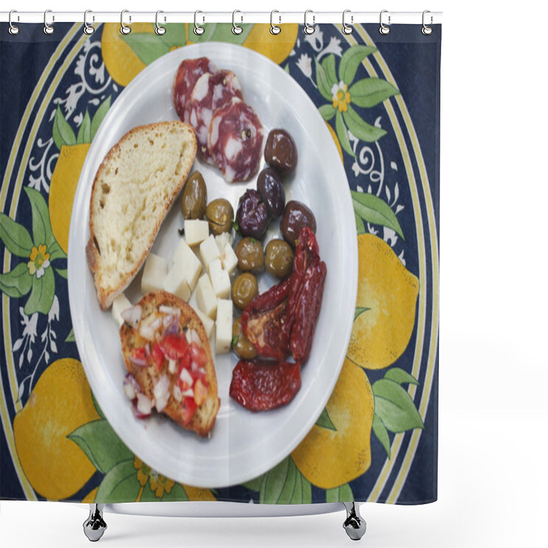 Personality  Meal Served On A Plate Shower Curtains