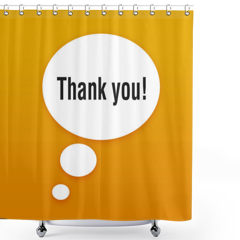 Personality  Talking Bubble With Thanking Shower Curtains