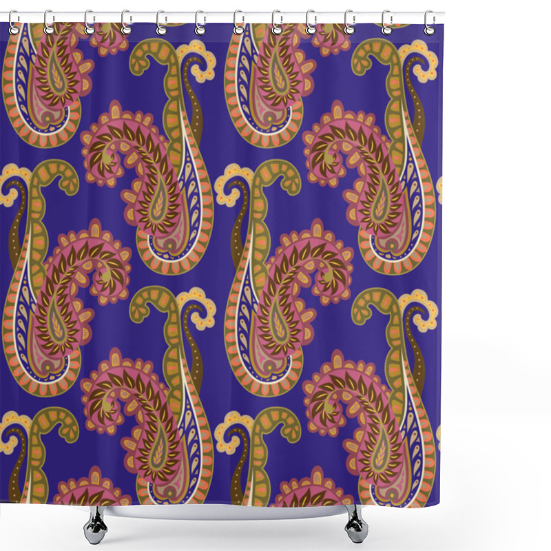 Personality  Paisley Seamless Pattern Shower Curtains