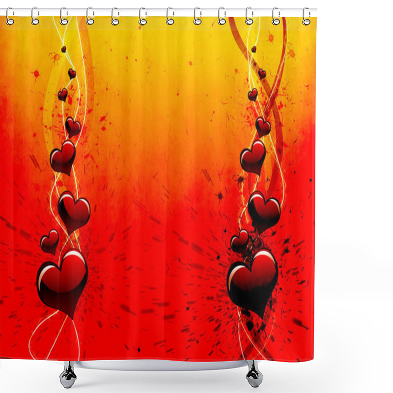 Personality  Heart Shapes, Love Concept Shower Curtains