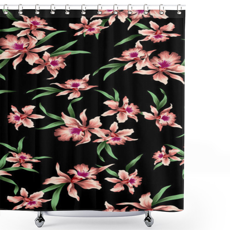 Personality  Pattern Of Cattleya Shower Curtains