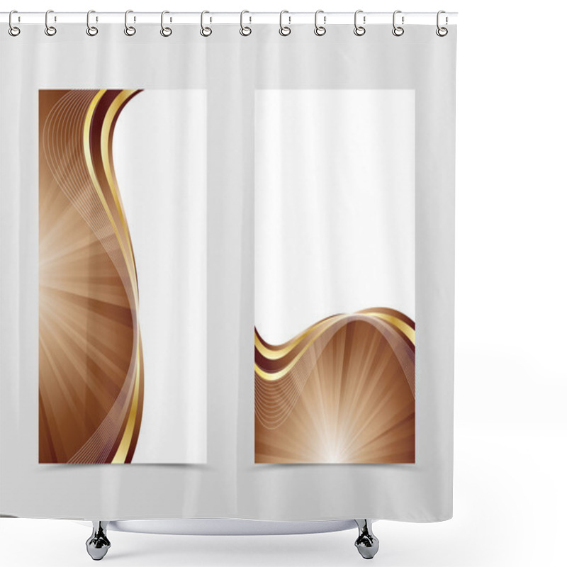 Personality  Flyer Template Vortex Design Shower Curtains