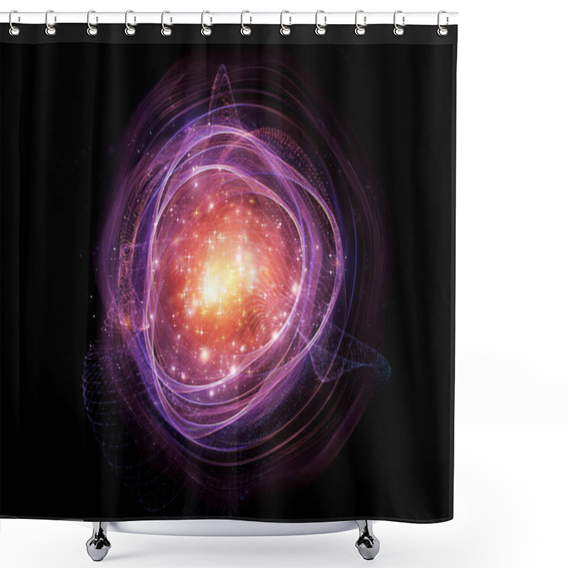 Personality  Design Composed Of Decorative Shapes And Fractal Elements Shower Curtains