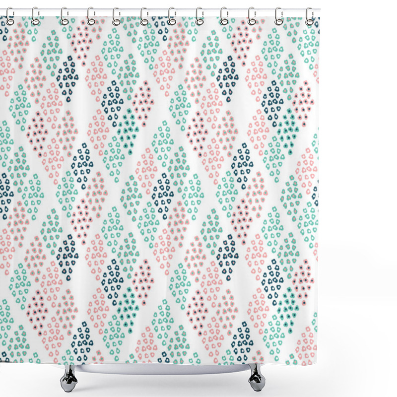 Personality  Cute Seamless Vector Floral Pattern Shower Curtains