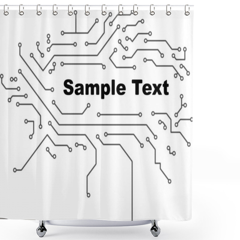 Personality  Abstract Tech Background Shower Curtains