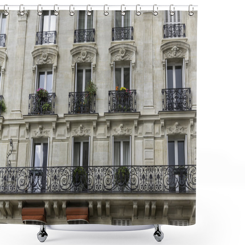 Personality  Typical Paris Building Facade Shower Curtains