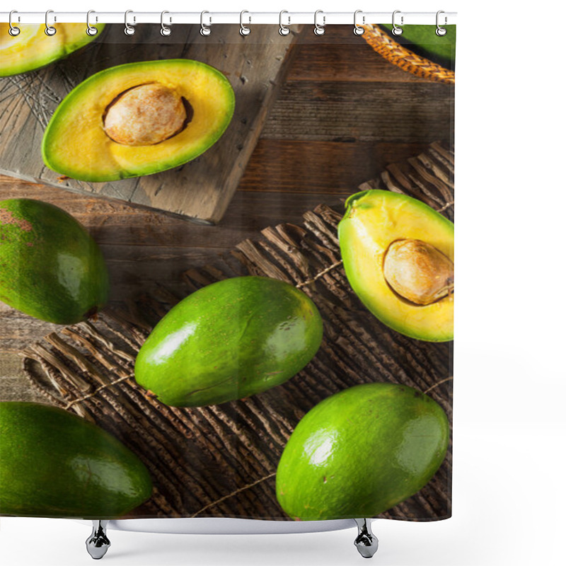 Personality  Raw Green Organic Florida Avocados Shower Curtains