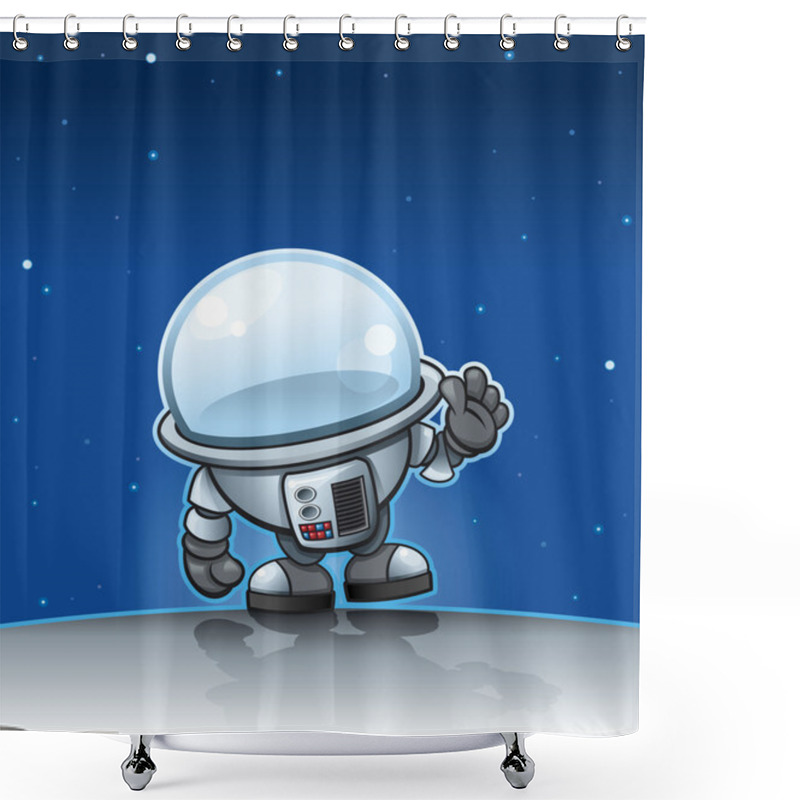 Personality  Cartoon Spaceman Shower Curtains