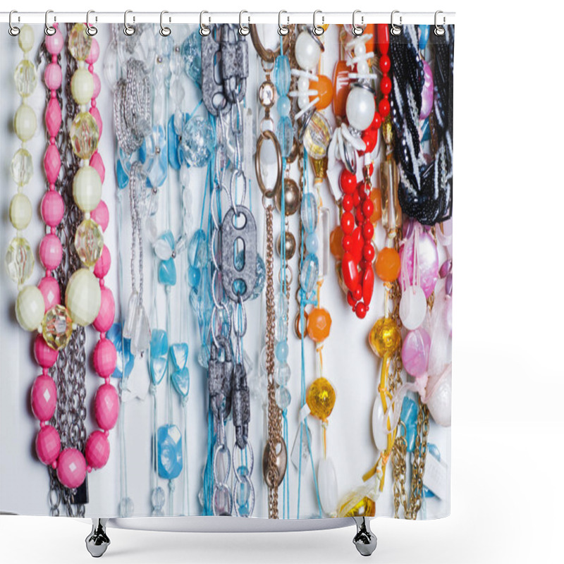 Personality  Beads In Lines Shower Curtains