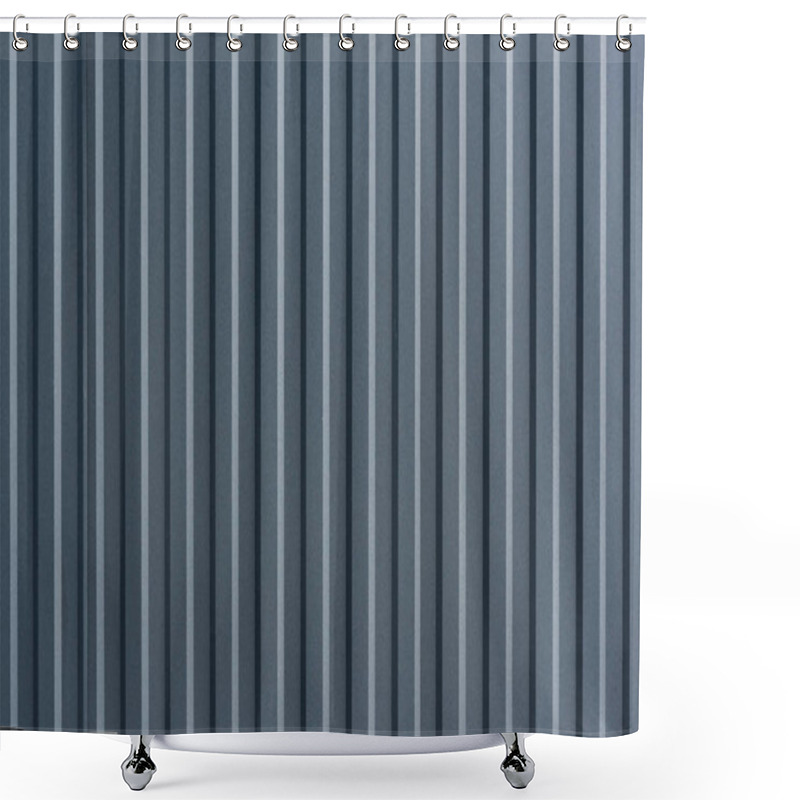 Personality  Vertical Stripes Of Metal Wall Background Shower Curtains