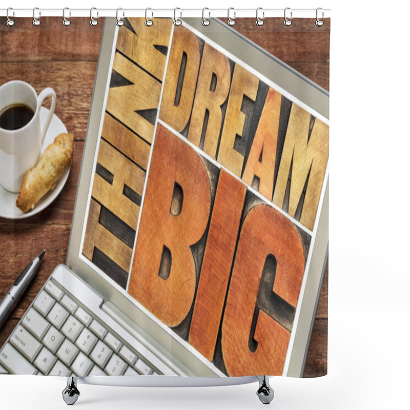 Personality  Think And Dream Big Word Abstract Shower Curtains