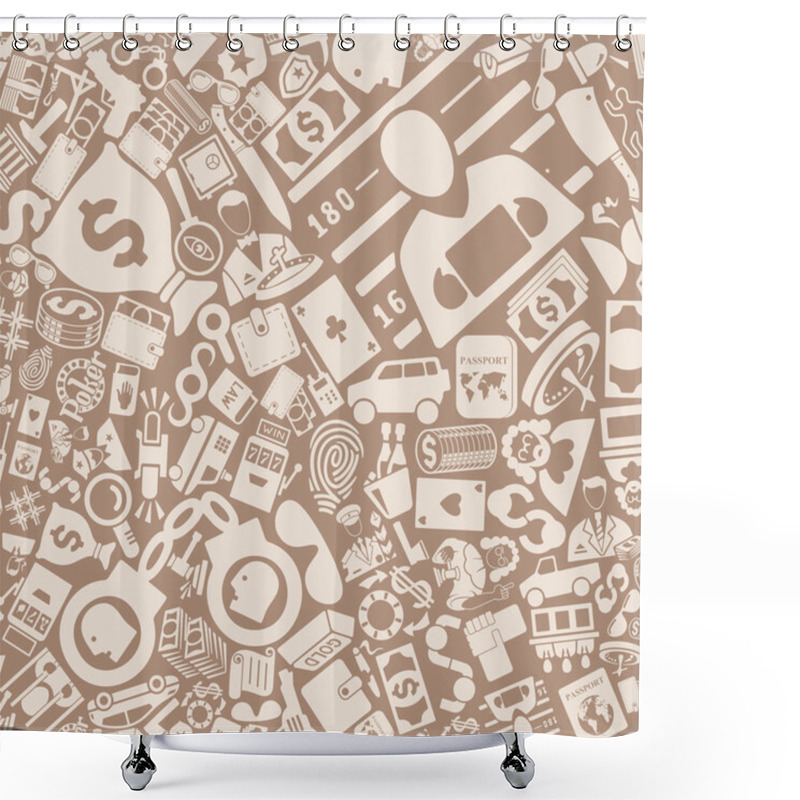 Personality  Crime Icons Background Shower Curtains