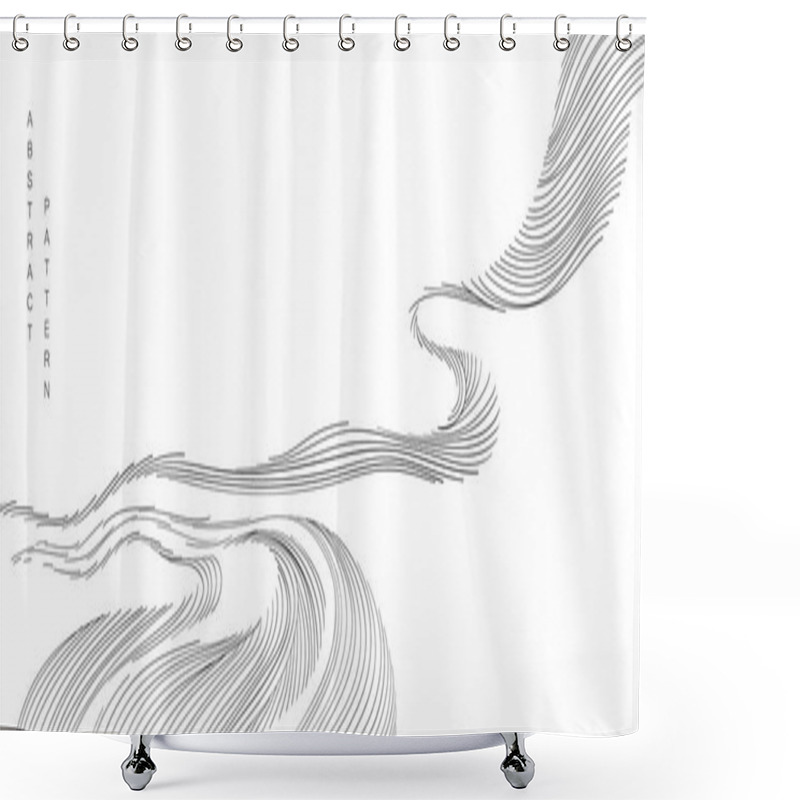 Personality  Abstract Background With Black And White Lines And Art Natural Landscape Background  Shower Curtains