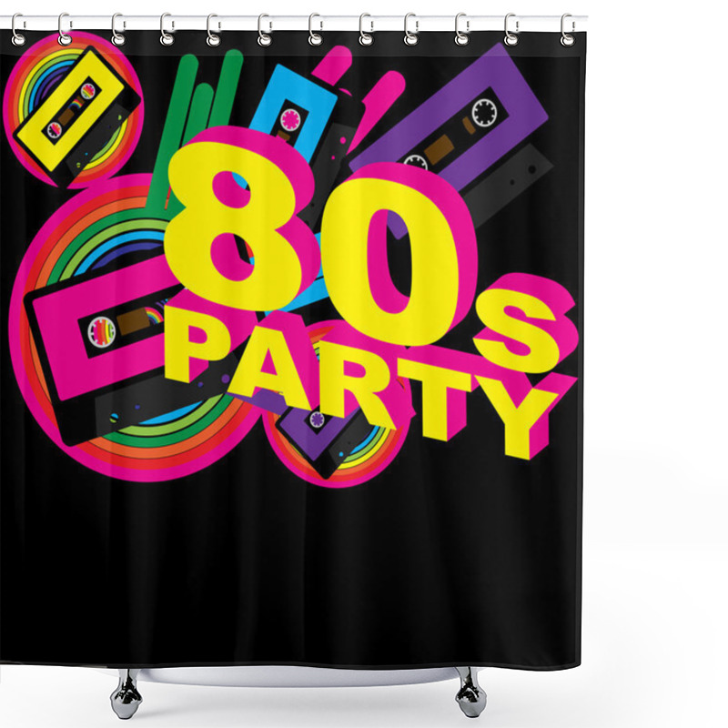 Personality  Retro Party Background Shower Curtains