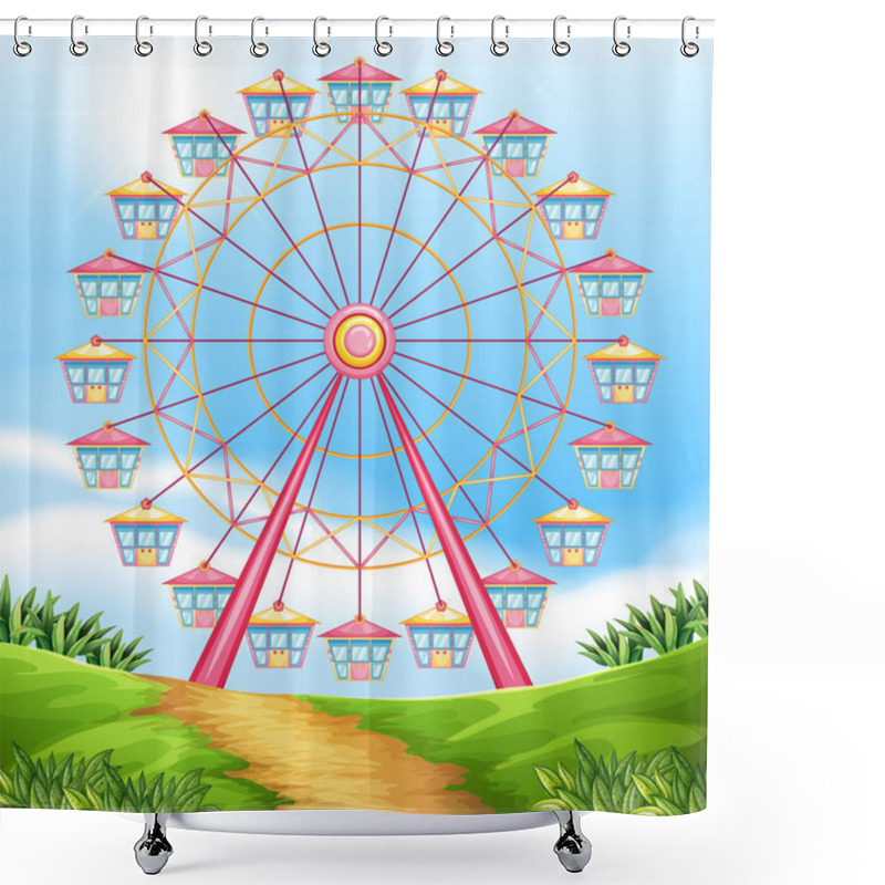 Personality  A Ferris Wheel Ride Shower Curtains