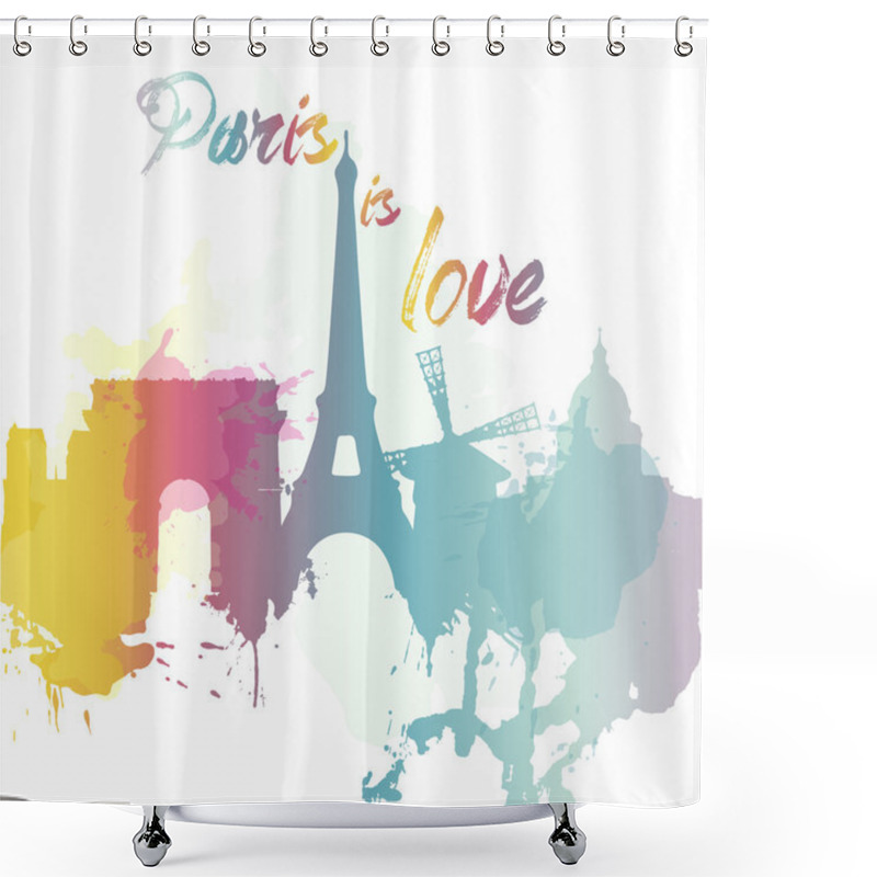 Personality  Paris. Vector Illustration Shower Curtains