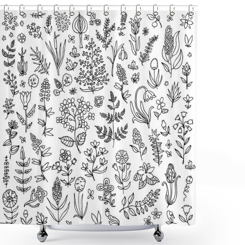 Personality  Plants And Flowers Set Shower Curtains