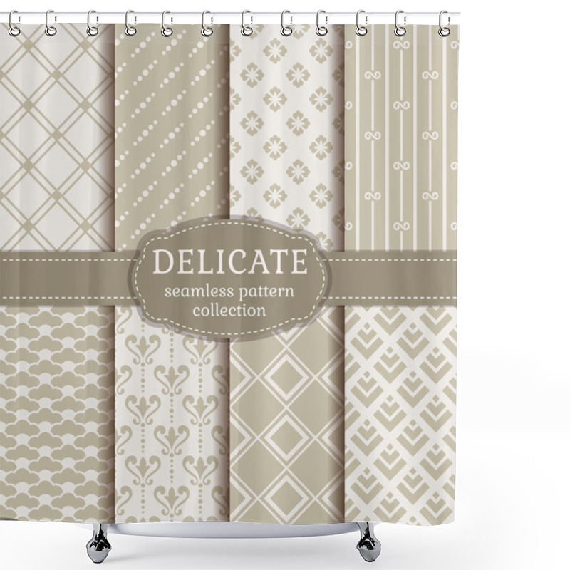 Personality  Abstract Seamless Patterns. Vector Set. Shower Curtains