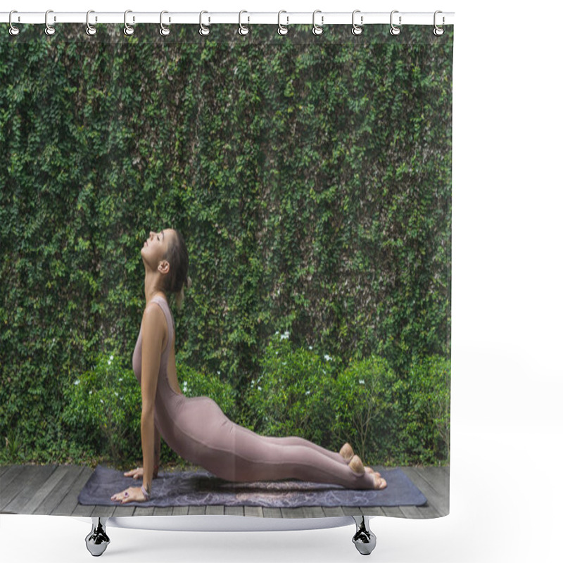 Personality  Urdhva Mukha Svanasana Shower Curtains