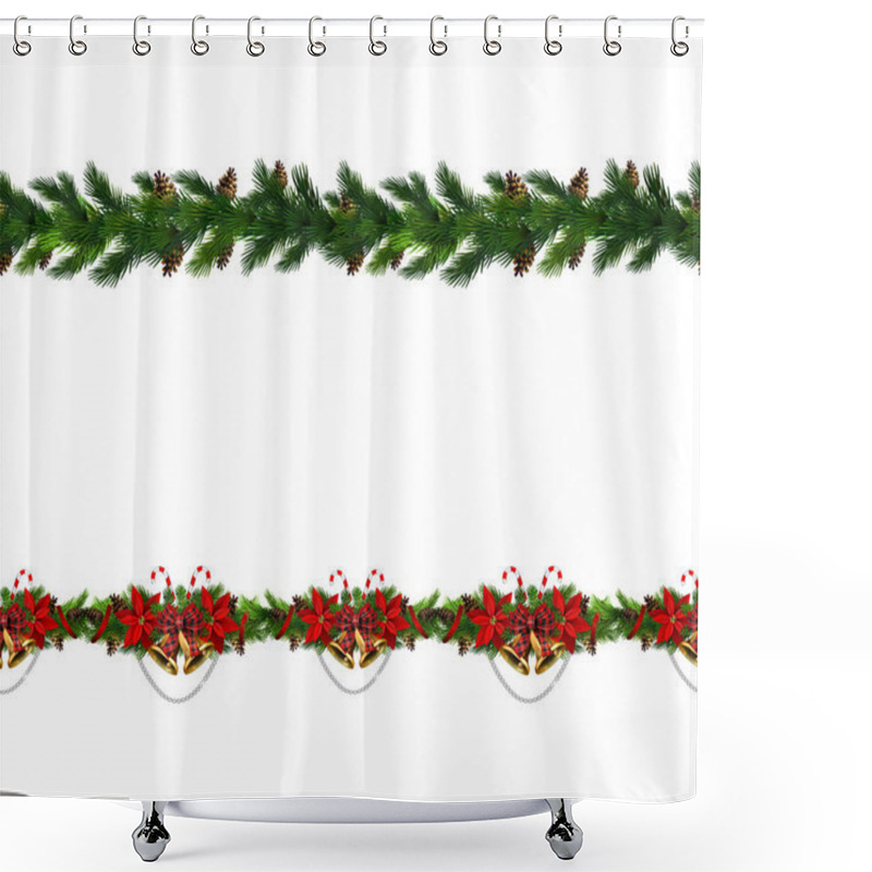 Personality  Christmas Elements For Your Designs Shower Curtains