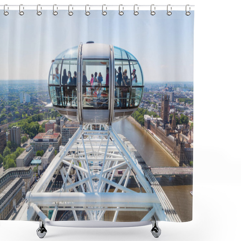 Personality  People In A Capsule Of The Famous London Eye In London, UK Shower Curtains