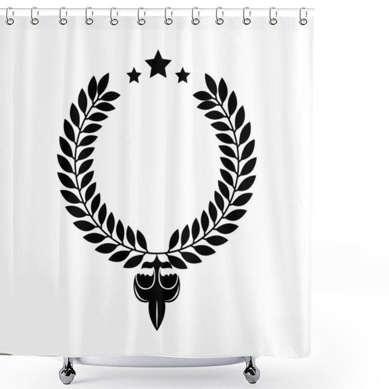 Personality  Laurel Leaves Wreath Shower Curtains