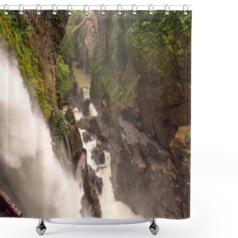 Personality  Devils Cauldron Waterfall, Ecuador Shower Curtains