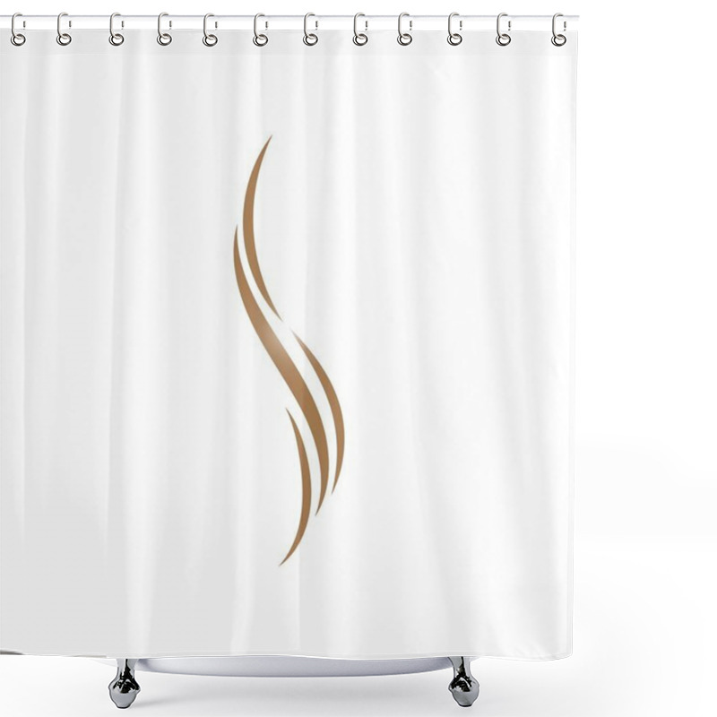 Personality  Hair Logo Template Vector Icon Illustration  Shower Curtains