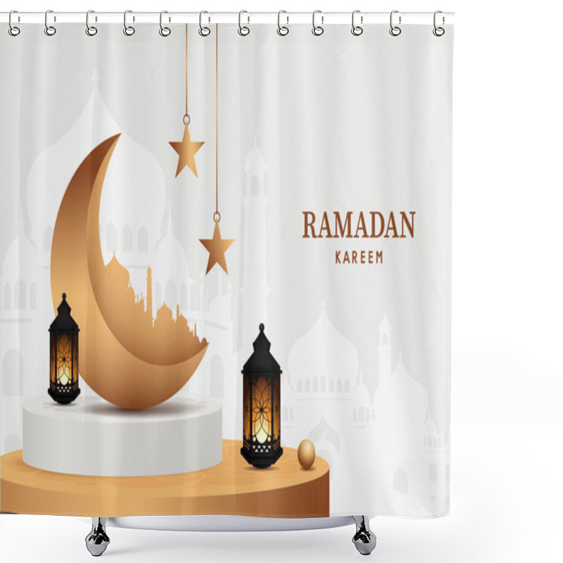 Personality  Festival For Muslim Holy Month Ramadan Kareem. Vector Design Shower Curtains