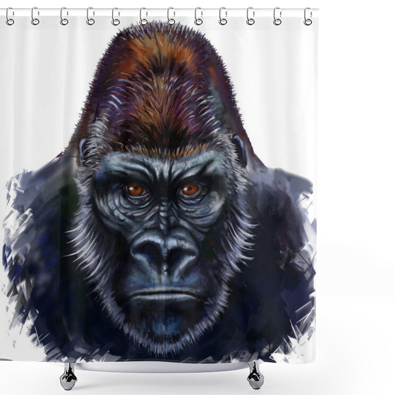 Personality  Gorilla Male Shower Curtains