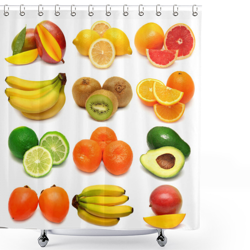 Personality  Collection Of Fresh Fruits  Shower Curtains