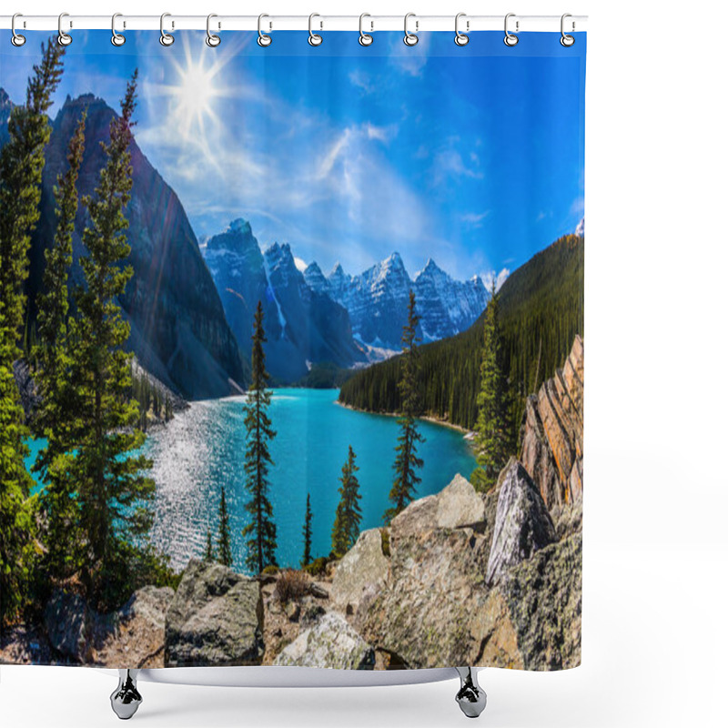 Personality  The Icy Water Of The Lake Moiraine Shower Curtains